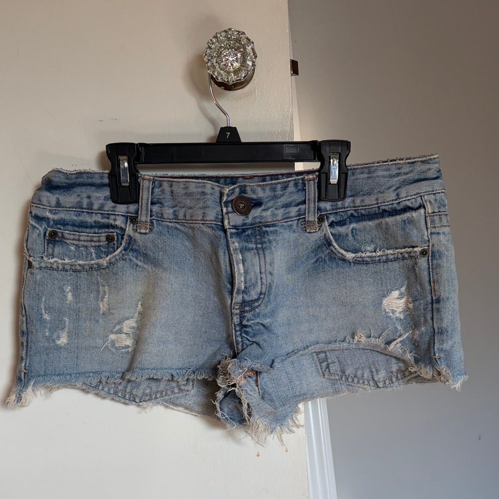 American Eagle Outfitters Light Blue Jean Shorts low rise